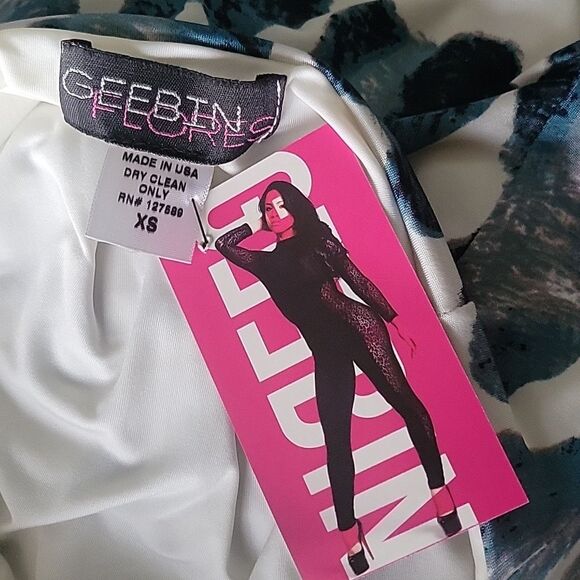 NWT Geebin Maxi Dress XS BodyCon Backless Sexy Stretchy Long Mermaid Rosa Acosta - Picture 10 of 13